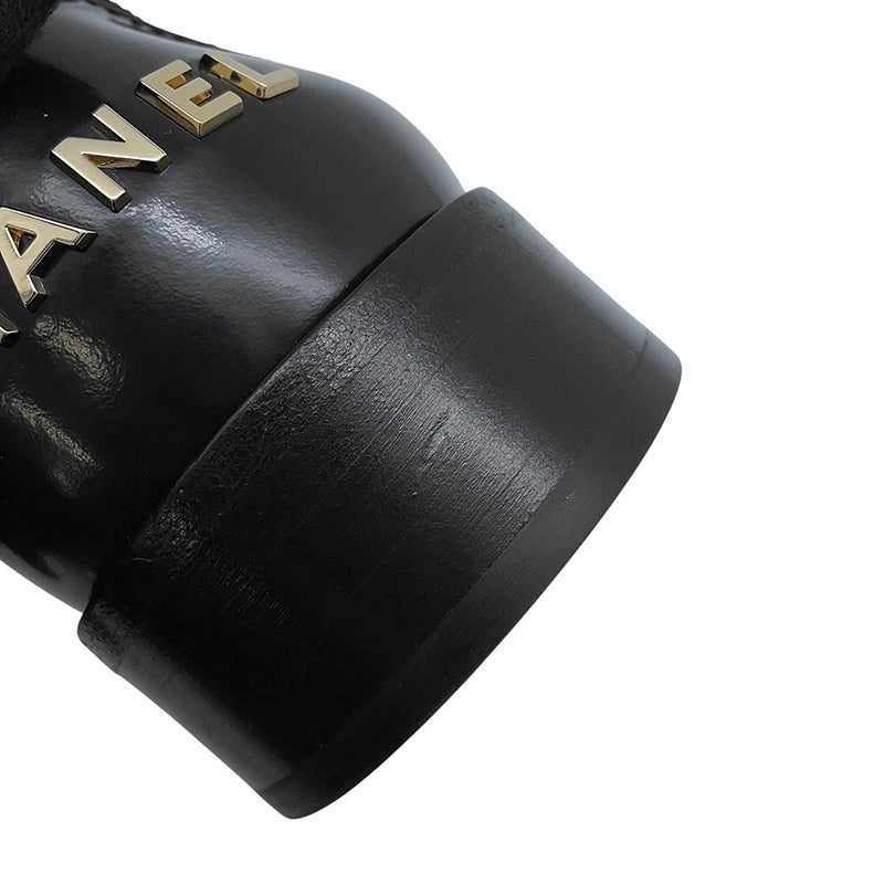 シャネル ローファー バック・トゥ・カレッジ シャイニーカーフスキン レディースサイズ38C G39190 CHANEL 靴 黒 2023年SS