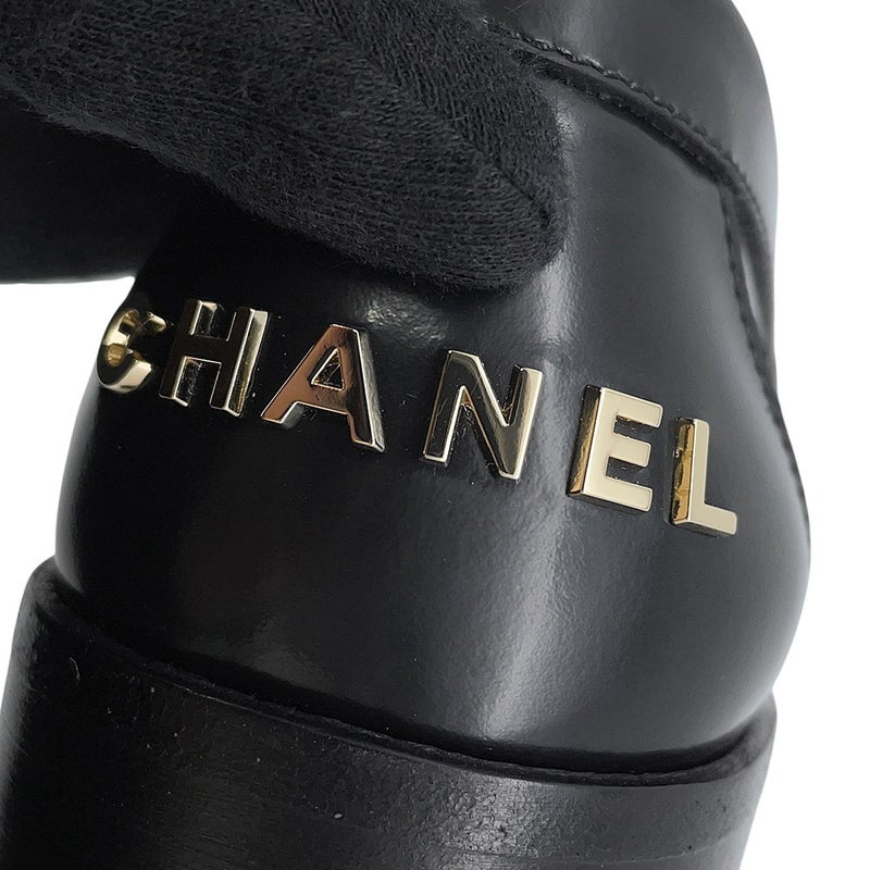 シャネル ローファー バック・トゥ・カレッジ シャイニーカーフスキン レディースサイズ38C G39190 CHANEL 靴 黒 2023年SS