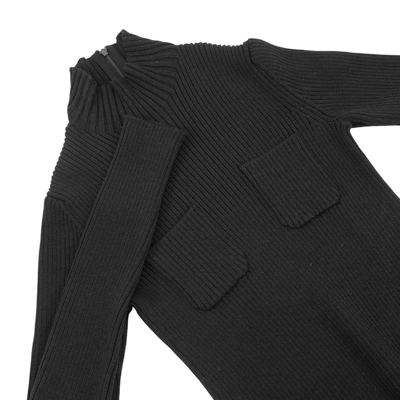 シャネル ワンピース ニット ロングワンピース ココマーク バージンウール レディースサイズ36 P78911 K11302 長袖 黒