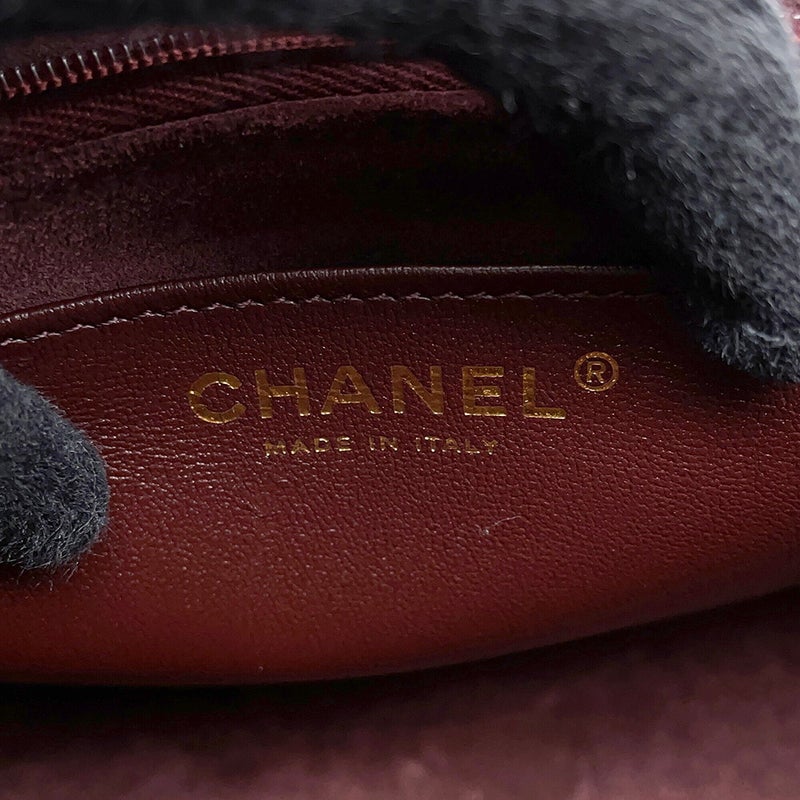 シャネル チェーンショルダーバッグ トップハンドル フラップ ココマーク ラージ カーフスキン AS5467 CHANEL 黒