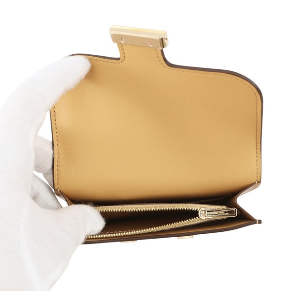 エルメス 財布 コンスタンス スリム ドレ/シャンパンゴールド金具 シェブルシャムキラ K刻印 コインケース