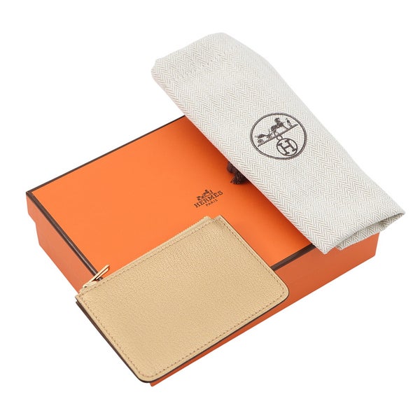 エルメス 財布 コンスタンス スリム ドレ/シャンパンゴールド金具 シェブルシャムキラ K刻印 コインケース
