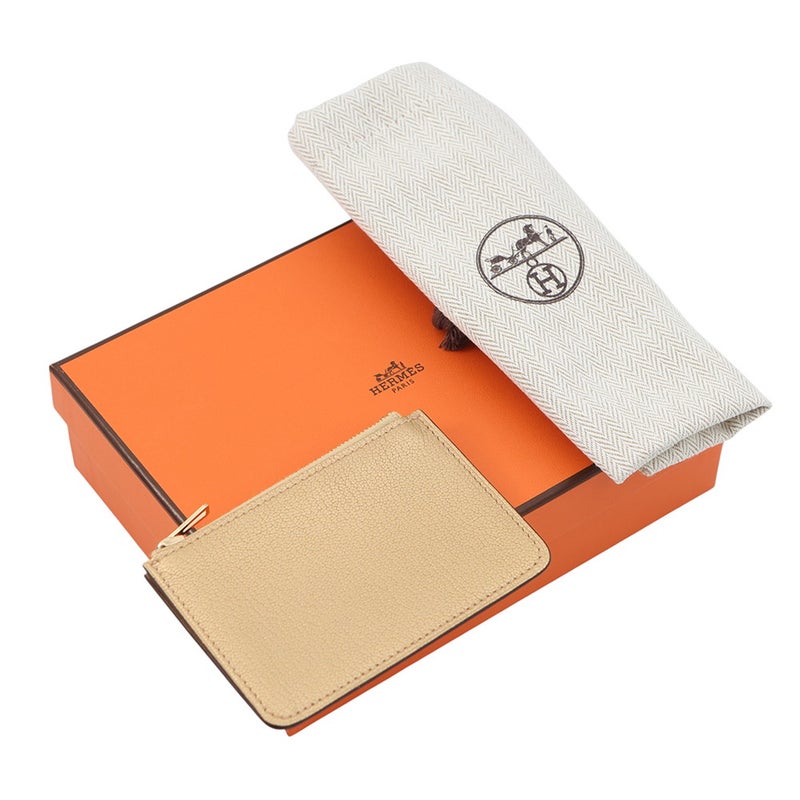 エルメス 財布 コンスタンス スリム ドレ/シャンパンゴールド金具 シェブルシャムキラ K刻印 コインケース