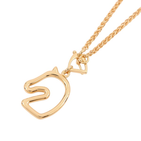 エルメス ネックレス トネール スモール ブラック/ゴールド金具 HERMES アクセサリー 黒