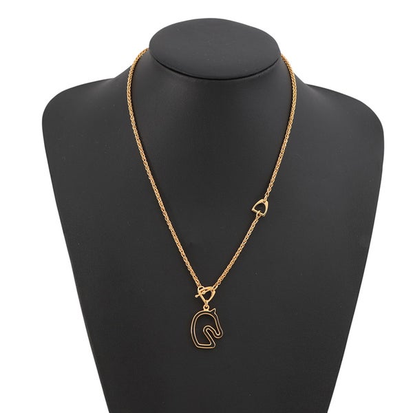 エルメス ネックレス トネール スモール ブラック/ゴールド金具 HERMES アクセサリー 黒