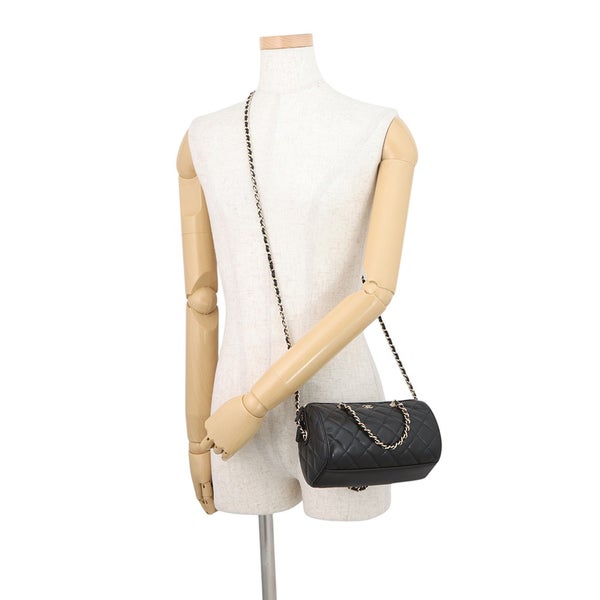 シャネル ハンドバッグ マトラッセ ココマーク キャビアスキン タイムレスクラシックライン ミニボストン AP4474 CHANEL 2way 黒