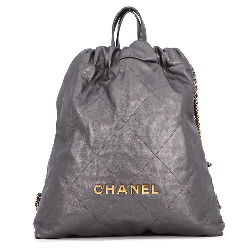 シャネル リュック シャネル22 ラージ シャイニーカーフレザー AS3313 CHANEL バックパック バッグ