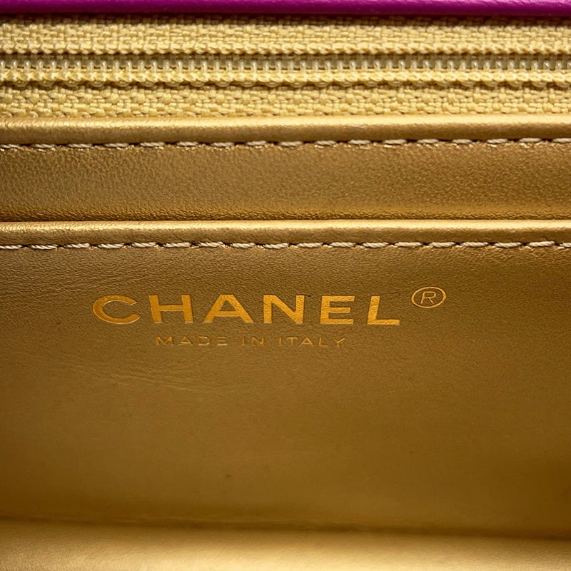 シャネル チェーンショルダーバッグ ココマーク マトラッセ20 ココボール ラムスキン AS1787 CHANEL