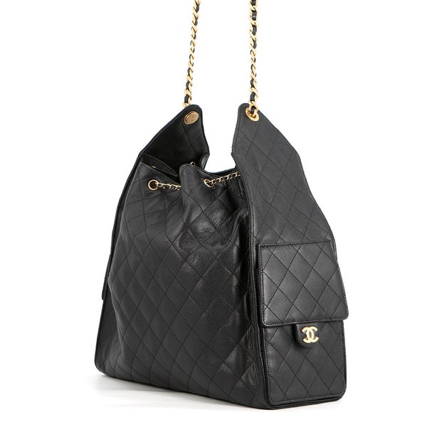 シャネル チェーンショルダーバッグ CHANEL25 ラージ ココマーク マトラッセ キャビアスキン AS5553 CHANEL 黒