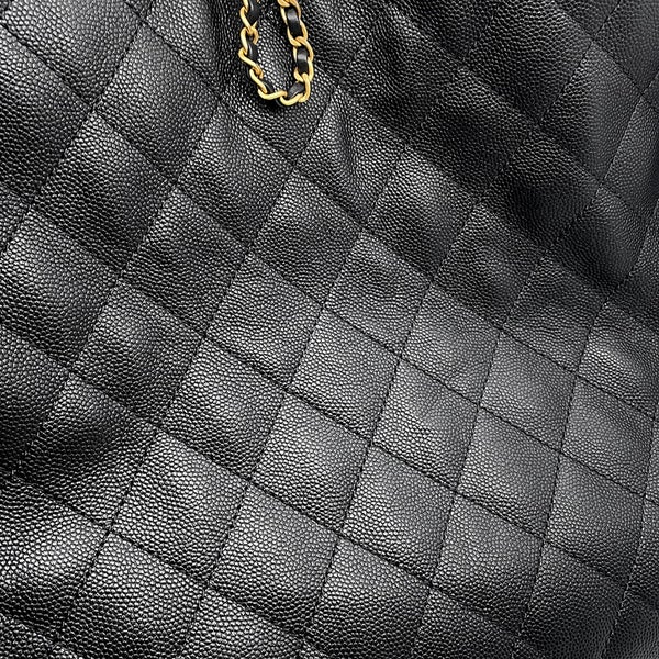 シャネル チェーンショルダーバッグ CHANEL25 ラージ ココマーク マトラッセ キャビアスキン AS5553 CHANEL 黒