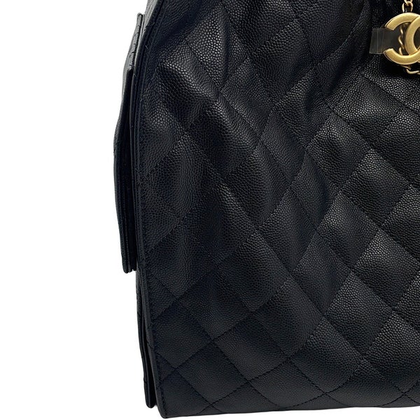 シャネル チェーンショルダーバッグ CHANEL25 ミディアム ココマーク マトラッセ キャビアスキン AS5311 CHANEL 黒