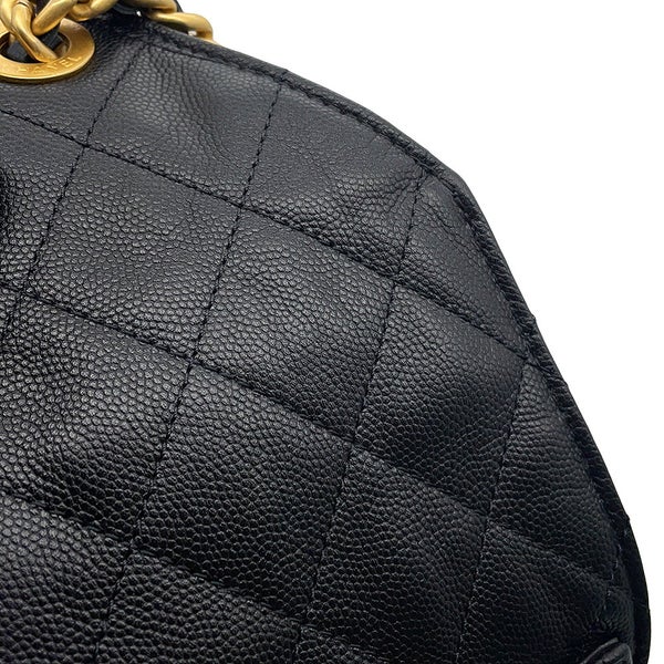 シャネル チェーンショルダーバッグ CHANEL25 ミディアム ココマーク マトラッセ キャビアスキン AS5311 CHANEL 黒