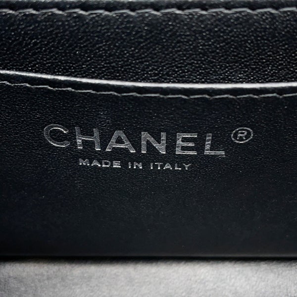 シャネル チェーンショルダーバッグ ミニ マトラッセ 20 ココマーク ラムスキン A69900 CHANEL 黒