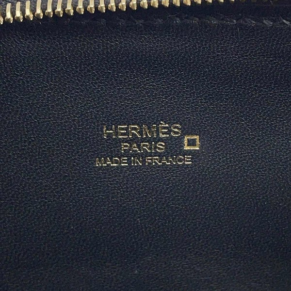 エルメス ボリード1923 ミニ ブラック/ゴールド金具 アリゲーターマット B刻印 2wayショルダー 黒