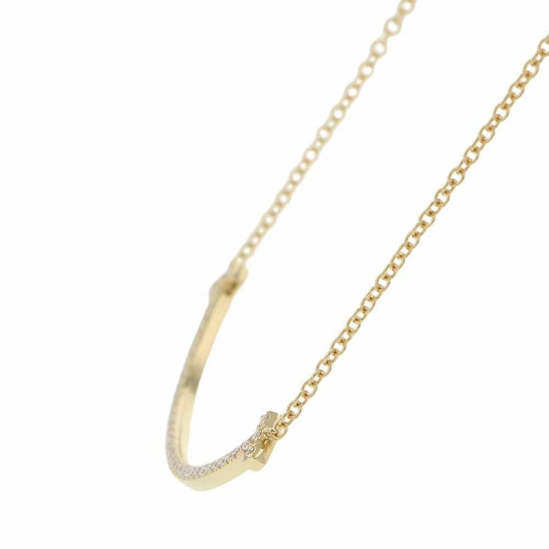 ティファニー ネックレス Tスマイル ペンダント スモール ダイヤモンド 計約0.10ct K18YG 63058777 Tiffany&Co. ジュエリー