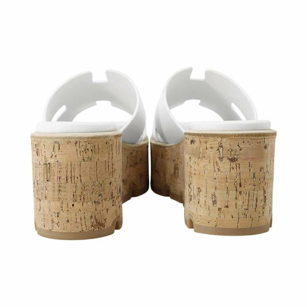 エルメス サンダル エズ 30 Eze レザー レディースサイズ34 HERMES 靴 白