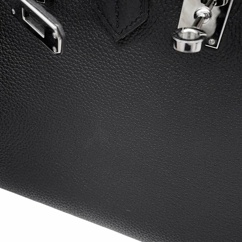 エルメス バーキン25 ブラック/シルバー金具 トゴ C刻印 HERMES Birkin ハンドバッグ 黒