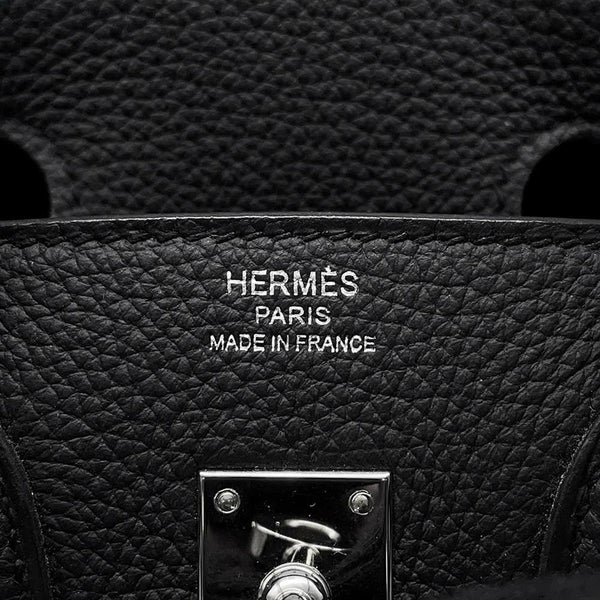 エルメス バーキン25 ブラック/シルバー金具 トゴ C刻印 HERMES Birkin ハンドバッグ 黒