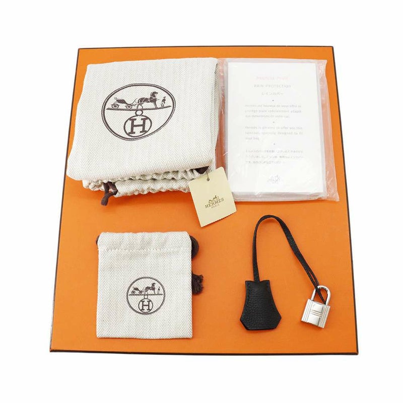 エルメス バーキン25 ブラック/シルバー金具 トゴ C刻印 HERMES Birkin ハンドバッグ 黒