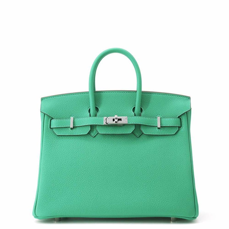 エルメス バーキン25 ミント/シルバー金具 トゴ W刻印 HERMES Birkin ハンドバッグ
