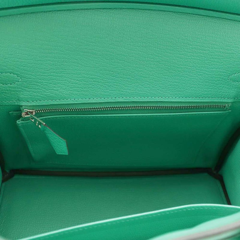 エルメス バーキン25 ミント/シルバー金具 トゴ W刻印 HERMES Birkin ハンドバッグ