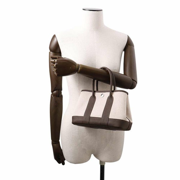 エルメス トートバッグ ネオ・ガーデン 23 ガーデンパーティ エベンヌ/シルバー金具 トワルアッシュヴァイキング/ネゴンダ W刻印