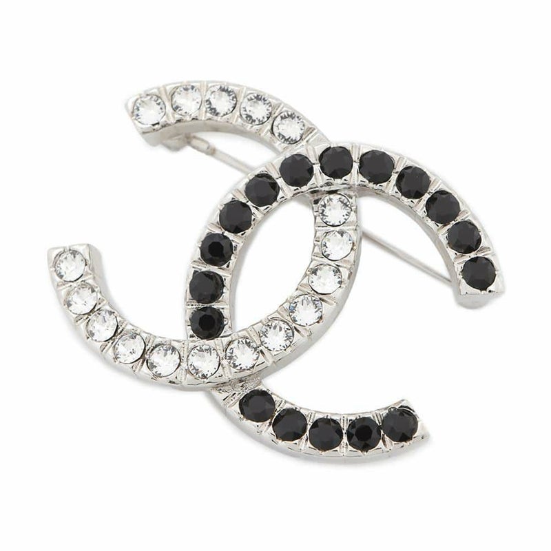 シャネル ブローチ ココマーク ラインストーン B 23V ABB918 CHANEL アクセサリー 黒