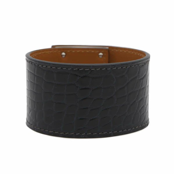 エルメス ブレスレット ケリードッグ ブルーマリン/シルバー金具 アリゲーター T刻印 HERMES アクセサリー