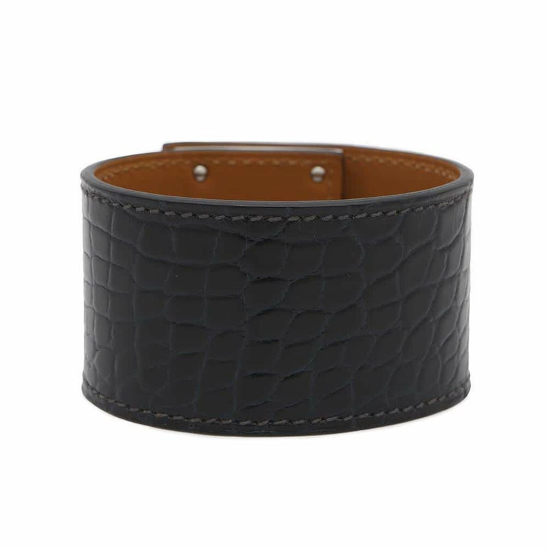 エルメス ブレスレット ケリードッグ ブルーマリン/シルバー金具 アリゲーター T刻印 HERMES アクセサリー