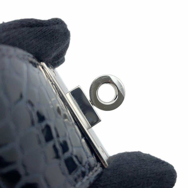 エルメス ブレスレット ケリードッグ ブルーマリン/シルバー金具 アリゲーター T刻印 HERMES アクセサリー