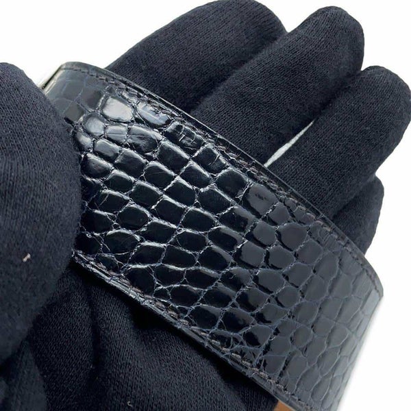 エルメス ブレスレット ケリードッグ ブルーマリン/シルバー金具 アリゲーター T刻印 HERMES アクセサリー