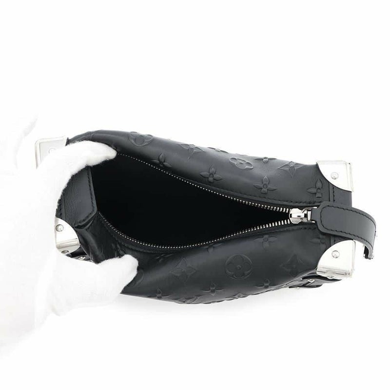 ルイヴィトン ハンドバッグ モノグラム カーフレザー サイドトランク M21709 2way ブラック 黒