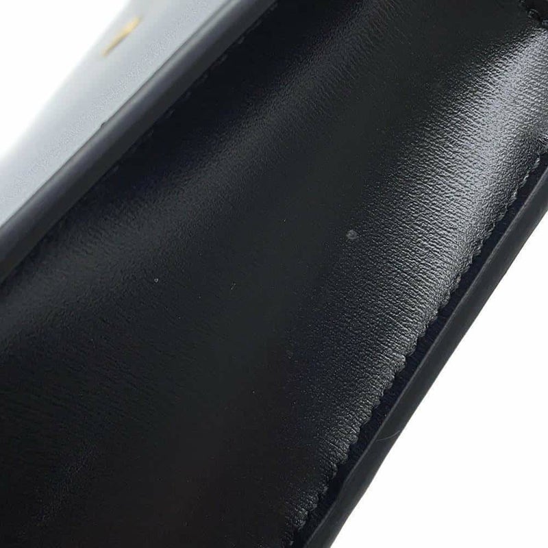 セリーヌ チェーンウォレット トリオンフ シャイニーカーフレザー 10L033DPV CELINE 黒