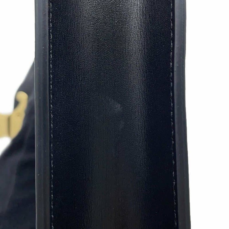 セリーヌ チェーンウォレット トリオンフ シャイニーカーフレザー 10L033DPV CELINE 黒