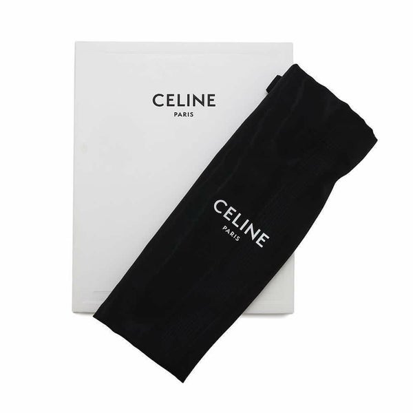 セリーヌ チェーンウォレット トリオンフ シャイニーカーフレザー 10L033DPV CELINE 黒