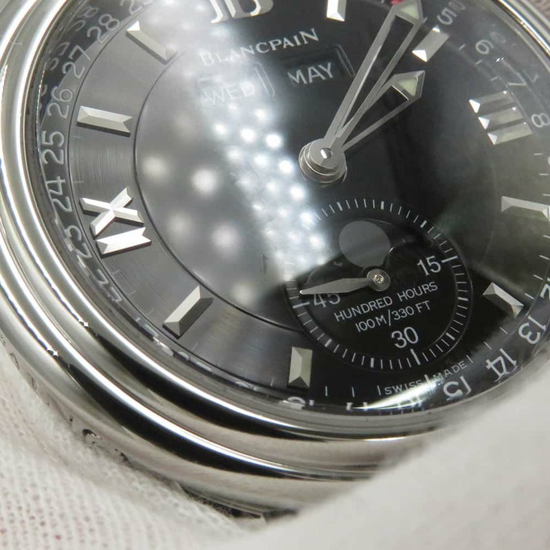 ブランパン レマン トリプルカレンダー ムーンフェイズ 2763-1130A-11 BLANCPAIN 腕時計 黒文字盤