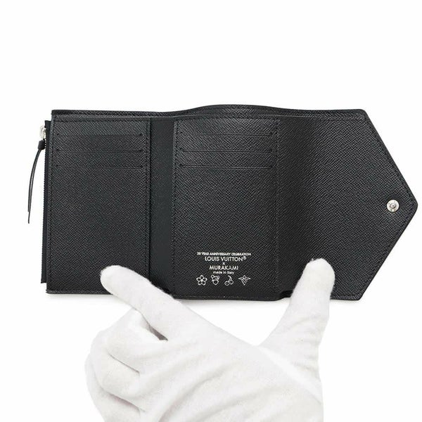 ルイヴィトン 三つ折り財布 モノグラム LV × TM ポルトフォイユ・ヴィクトリーヌ M14163 村上隆 コラボ