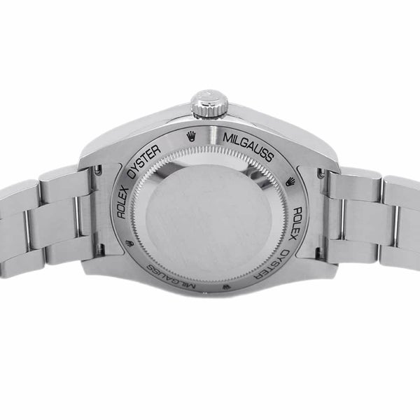 ロレックス ミルガウス グリーンガラス ランダムシリアル ルーレット 116400GV ROLEX 腕時計 Zブルー文字盤