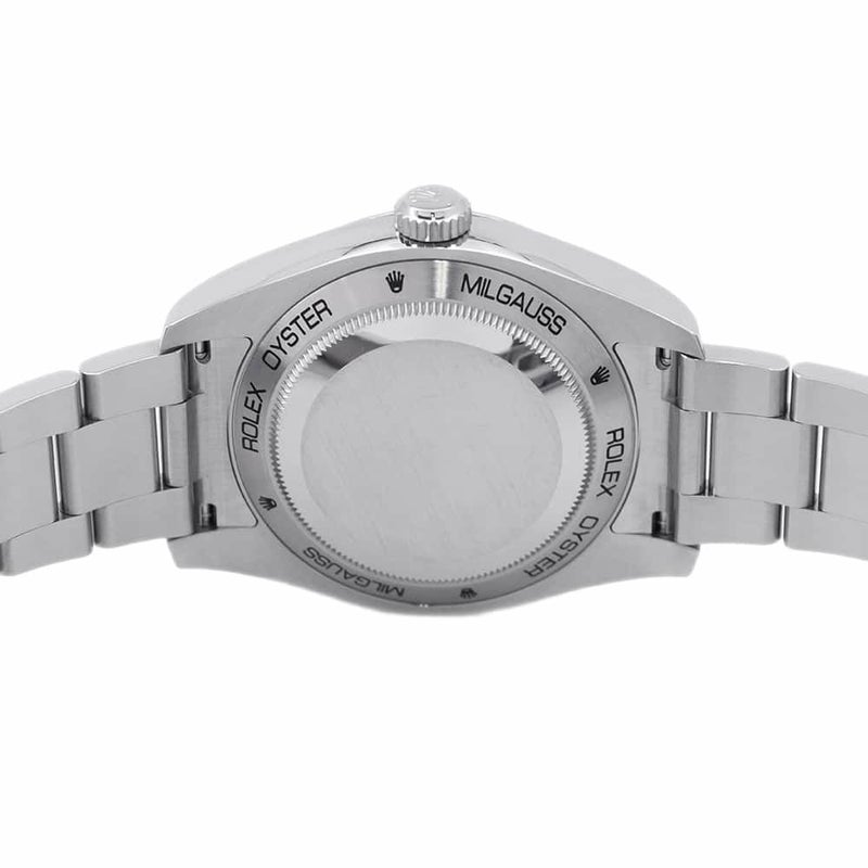 ロレックス ミルガウス グリーンガラス ランダムシリアル ルーレット 116400GV ROLEX 腕時計 Zブルー文字盤