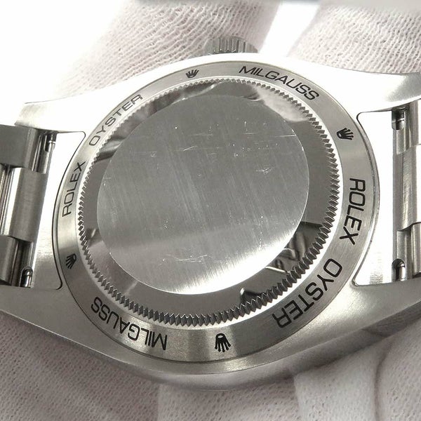 ロレックス ミルガウス グリーンガラス ランダムシリアル ルーレット 116400GV ROLEX 腕時計 Zブルー文字盤