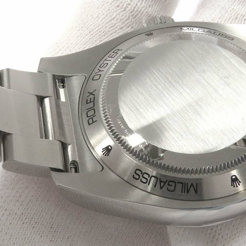 ロレックス ミルガウス グリーンガラス ランダムシリアル ルーレット 116400GV ROLEX 腕時計 Zブルー文字盤