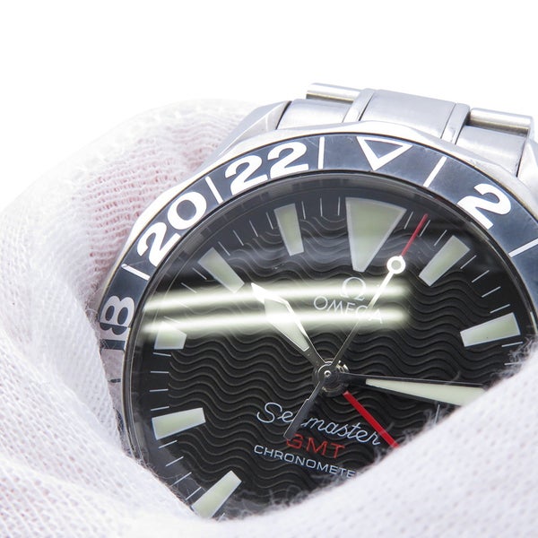 オメガ シーマスター ダイバー GMT デイト 2234.50.00 OMEGA 腕時計 黒文字盤
