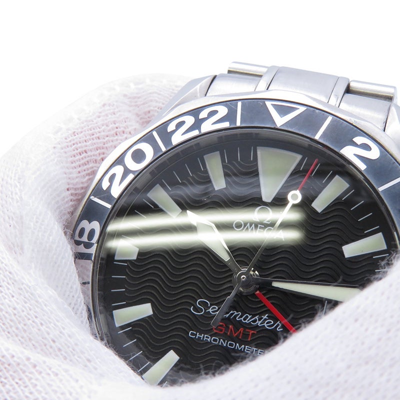 オメガ シーマスター ダイバー GMT デイト 2234.50.00 OMEGA 腕時計 黒文字盤