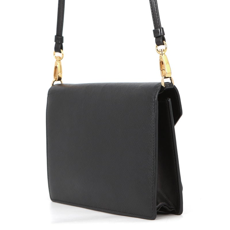 プラダ ショルダーバッグ ロゴ レザー 1BP020 PRADA 黒