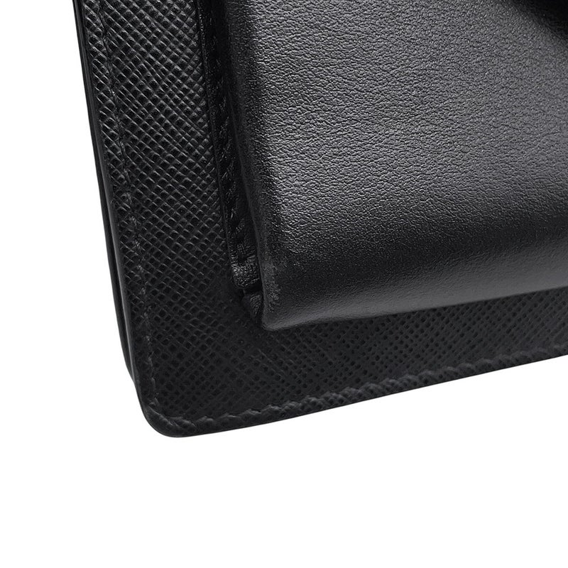 プラダ ショルダーバッグ ロゴ レザー 1BP020 PRADA 黒
