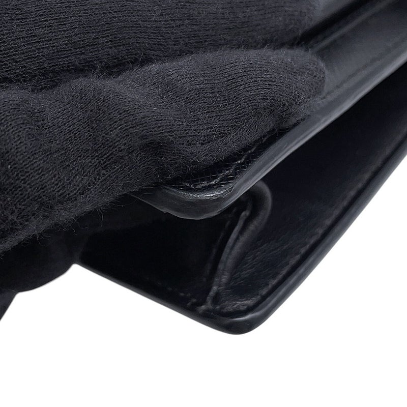 プラダ ショルダーバッグ ロゴ レザー 1BP020 PRADA 黒