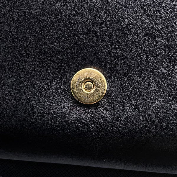 プラダ ショルダーバッグ ロゴ レザー 1BP020 PRADA 黒