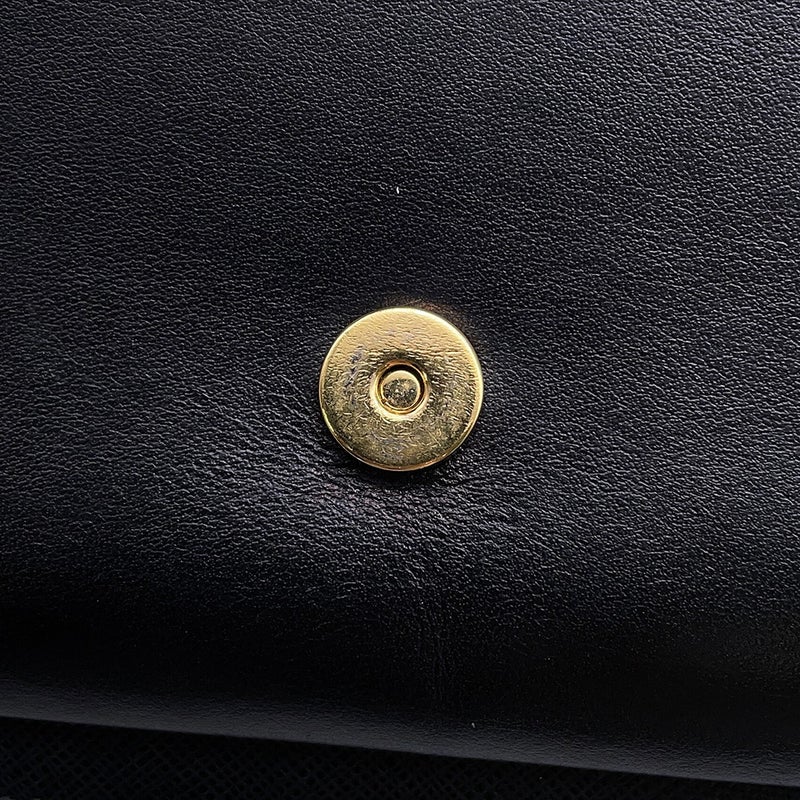 プラダ ショルダーバッグ ロゴ レザー 1BP020 PRADA 黒