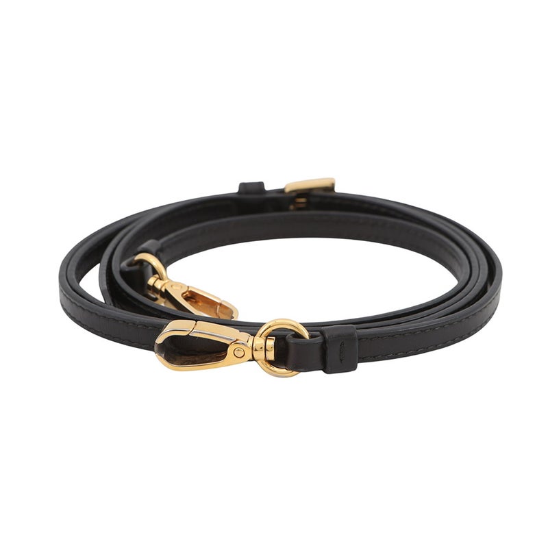 プラダ ショルダーバッグ ロゴ レザー 1BP020 PRADA 黒