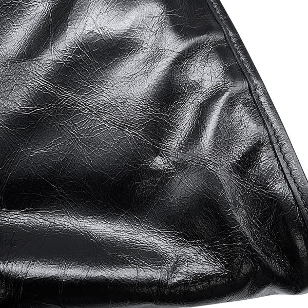プラダ ショルダーバッグ ホーボーバッグ ミディアム レザー ロゴ 1BG563 PRADA 黒